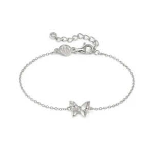 Nomination Petit Sparkle Silver Chain Bracelet with Butterfly